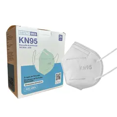 GENERICO - Pack 100 Mascarillas Kn95 Blancas Certificadas Safety Med