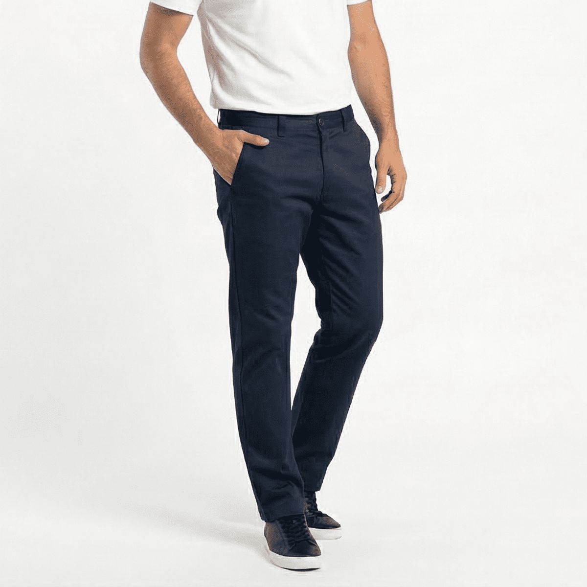 T-WORLD - Pantalón Hombre Classic Gabardina Regular Trabajo Ejecutivo