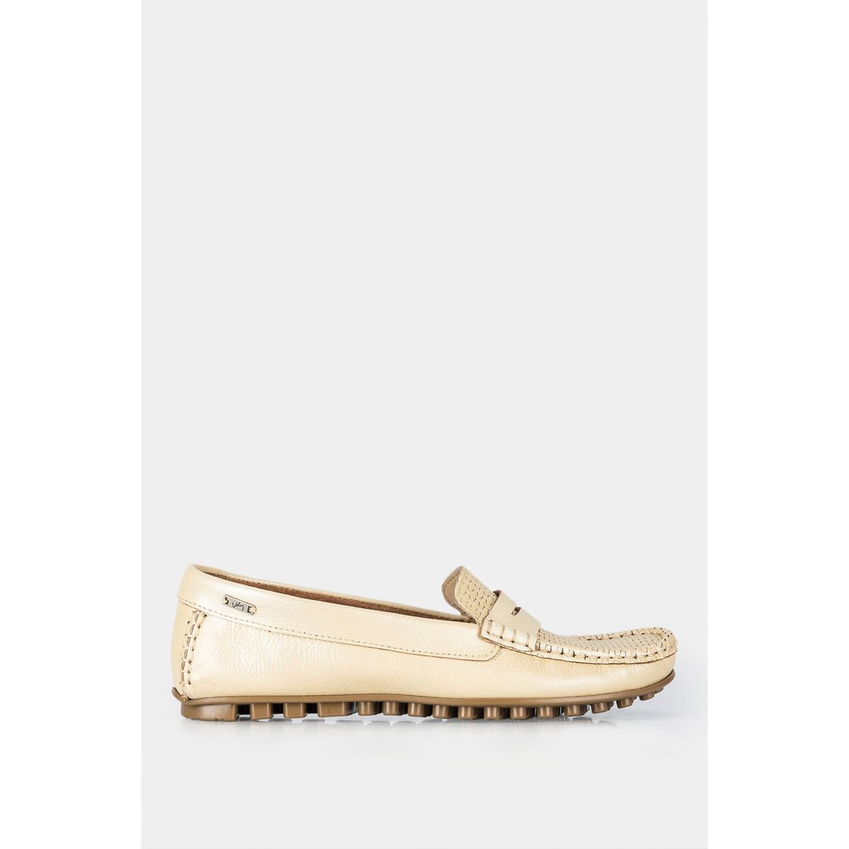 VELEZ - Vélez Mocasines Denver Cuero Mujer Grabado Placa Dorado