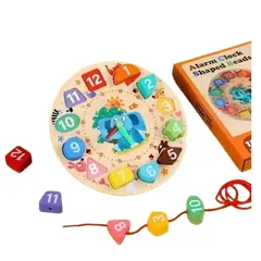 GENERICO - Juguete reloj de madera didactico los números para niños