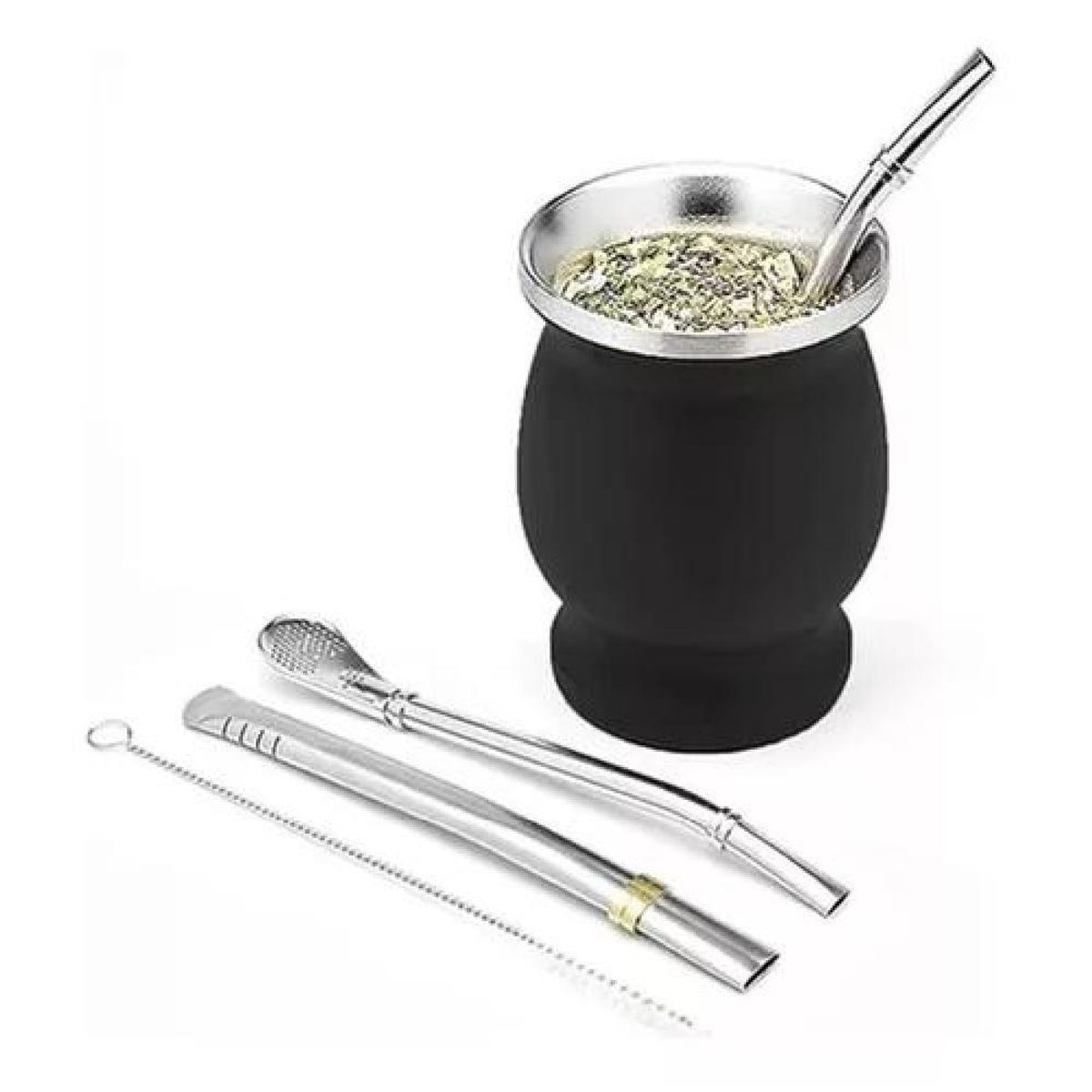 GENERICO - Kit Matero Bombilla Mate Set Matero Acero Inoxidable