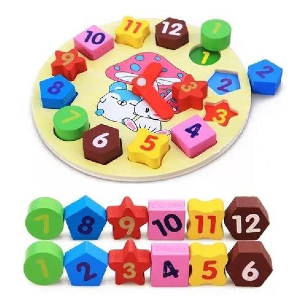 GENERICO - Pack 10 Juguetes Didácticos De Madera Para Niños Montessori