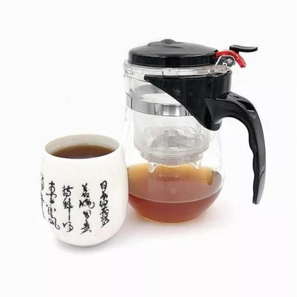 GENERICO - Tazón Con Filtro Para Té Y Hierbas De Vidrio