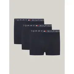 TOMMY HILFIGER - Pack De 3 Calzoncillos Trunk Original Azul