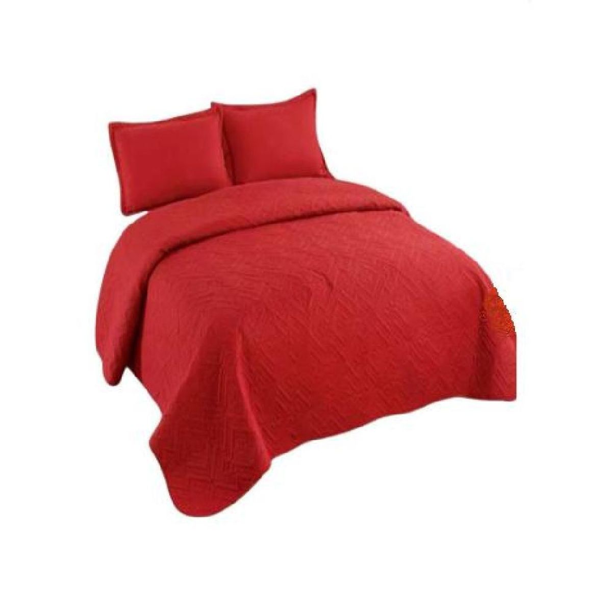 GENERICO - Cubrecama de verano 2 plazas, lisos, color rojo