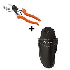 ALTUNA - TIJERA DE PODA 1 MANO CORTE YUNQUE J466 + FUNDA DE CUERO