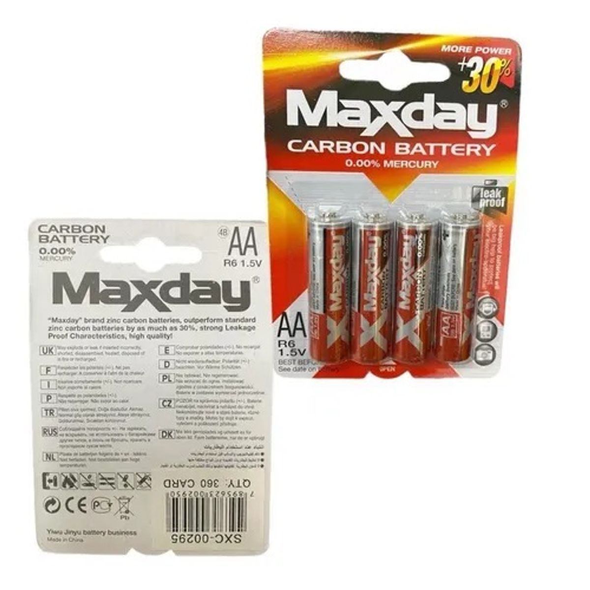GENERICO - Pack De 4 Pilas Baterías Maxday Doble AA 1.2V