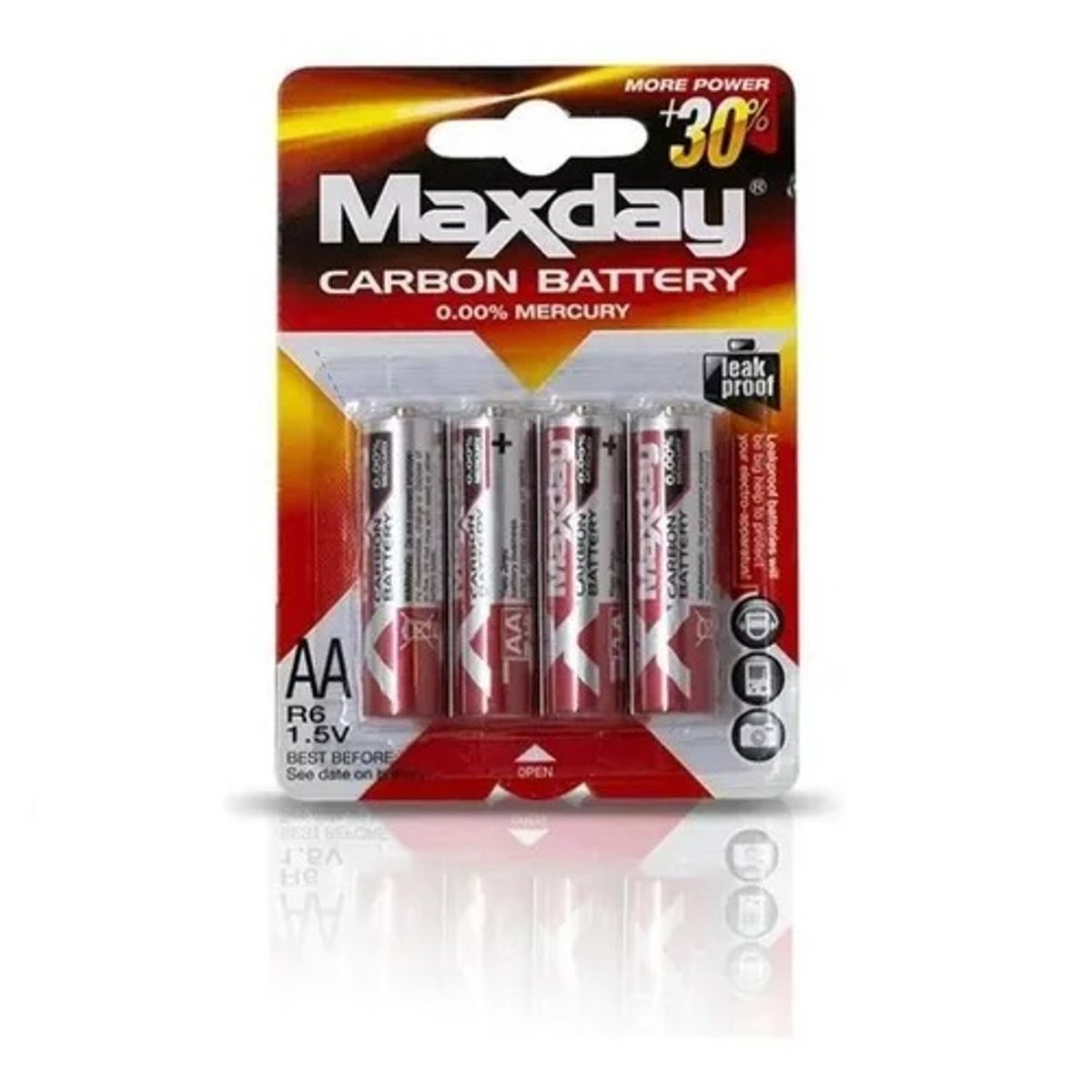 GENERICO - Pack De 4 Pilas Baterías Maxday Doble AA 1.2V
