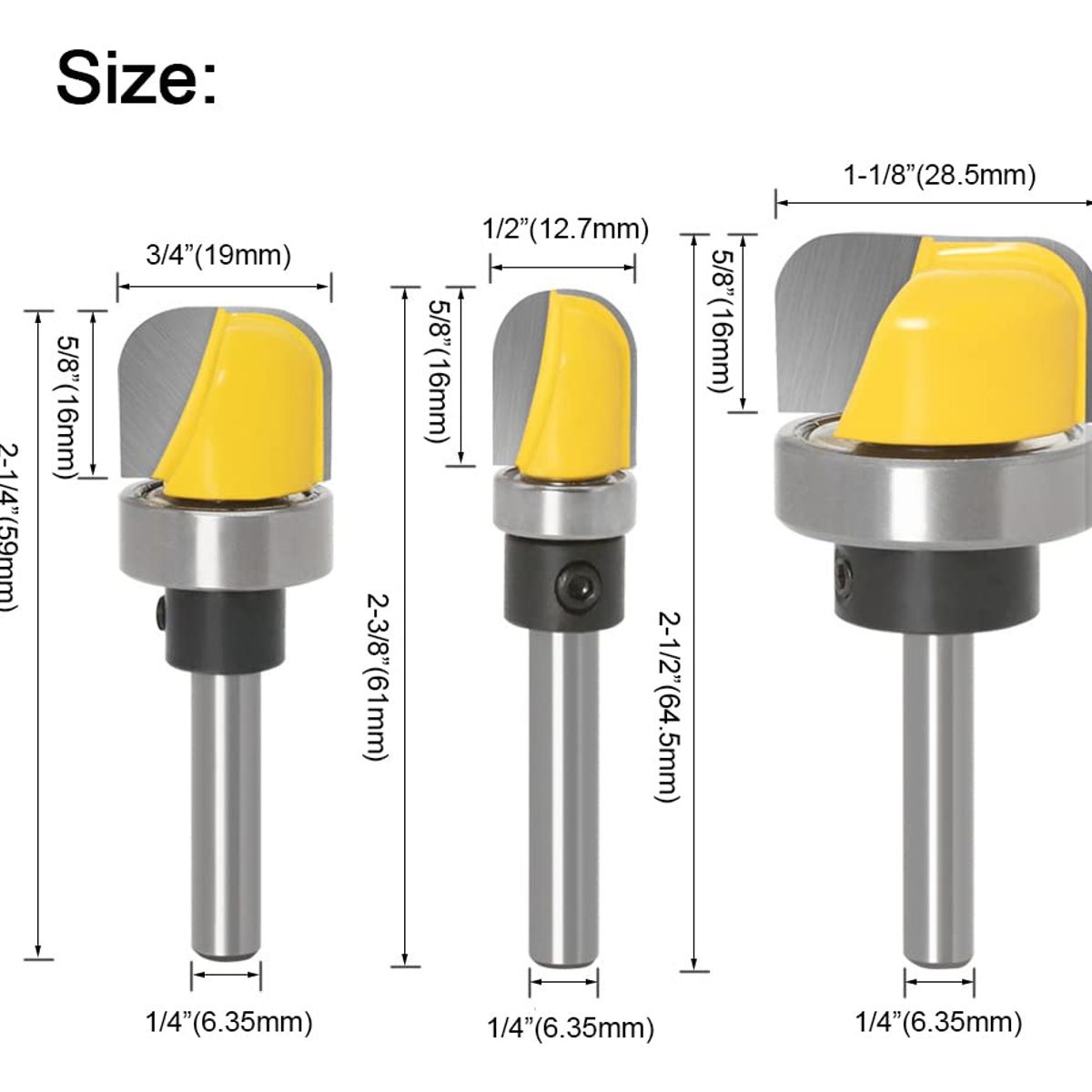 GENERICO - Juego De Fresas De Para Plantillas De Cuencos Y Bandejas