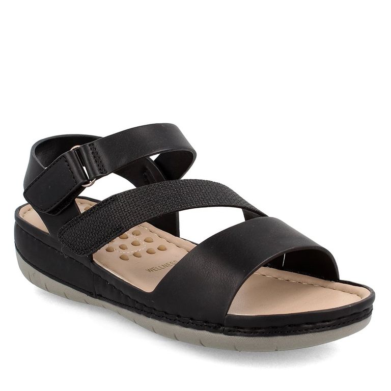 Sandalia Mujer Cuyler Negro Broche