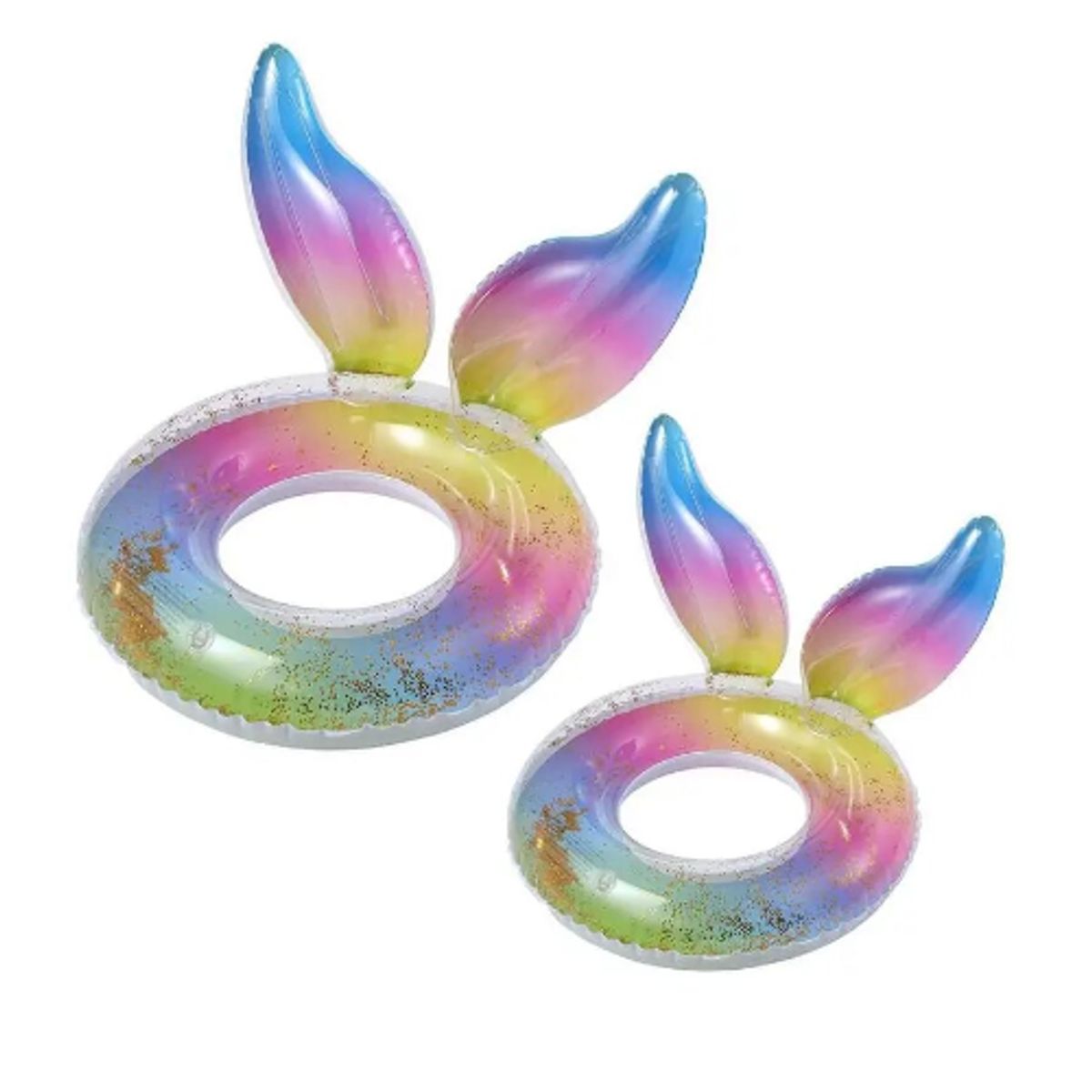 GENERICO - Pack 2 Flotadores De Piscina De Cola De Sirena 70cm Y 90cm