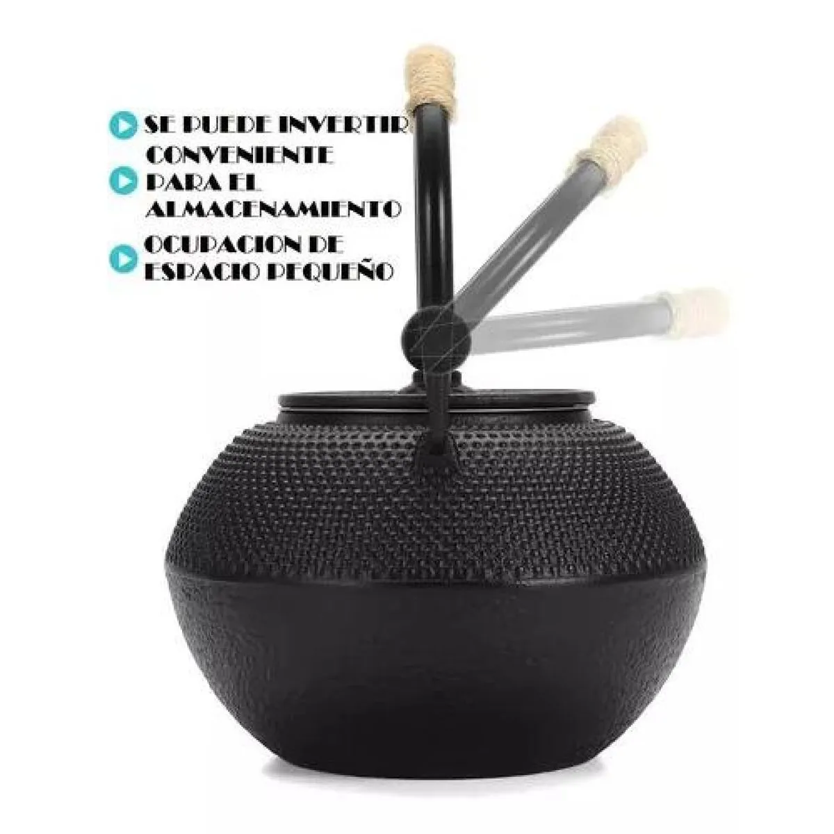 GENERICO - Tetera Hierro Fundido Tetera Japonesa Tetera Infusor 12 Lt