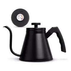 GENERICO - Tetera Cuello Cisne Termometro Negra 12l Gooseneck Kettle