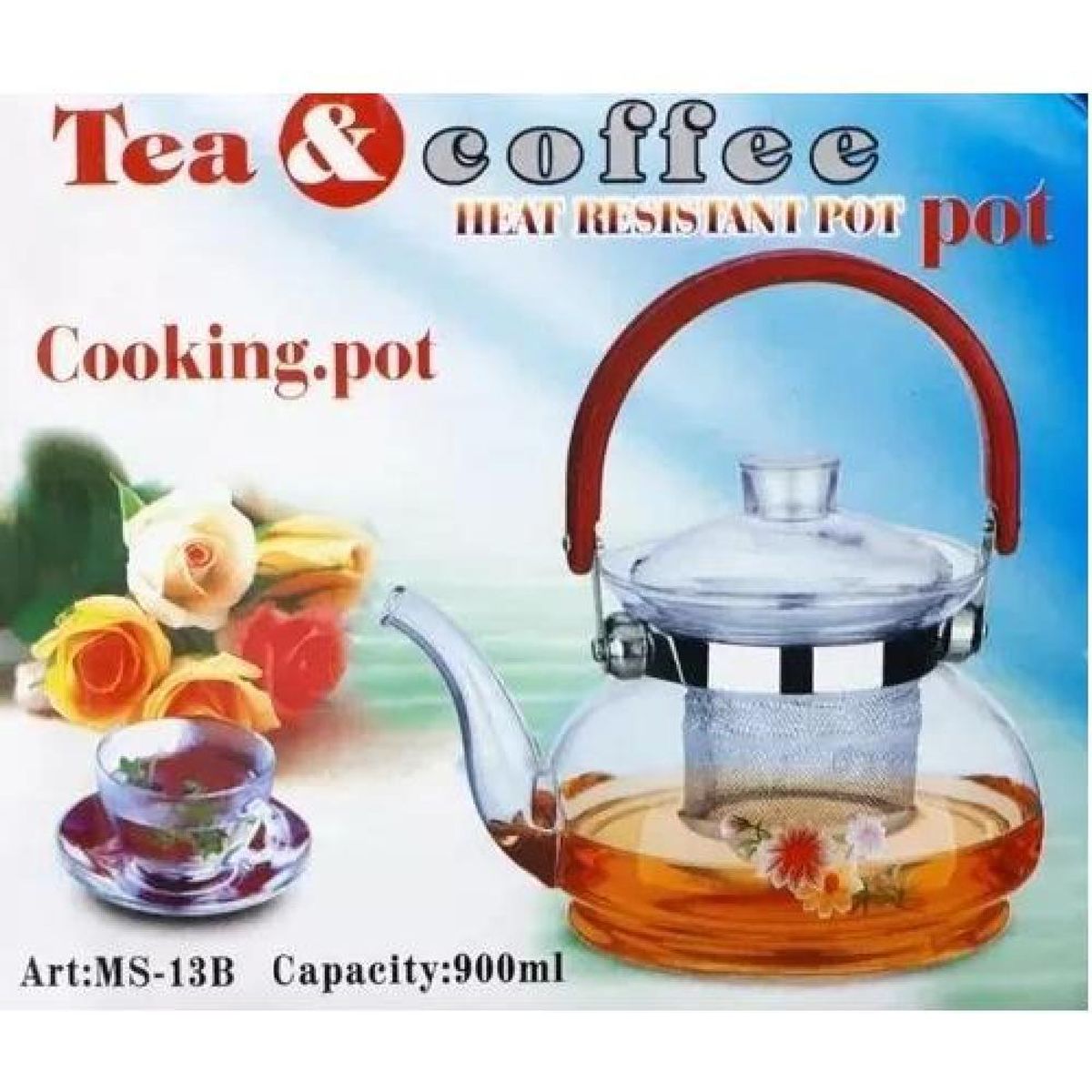 GENERICO - Tetera Vidrio Hervir Agua Te Calentar