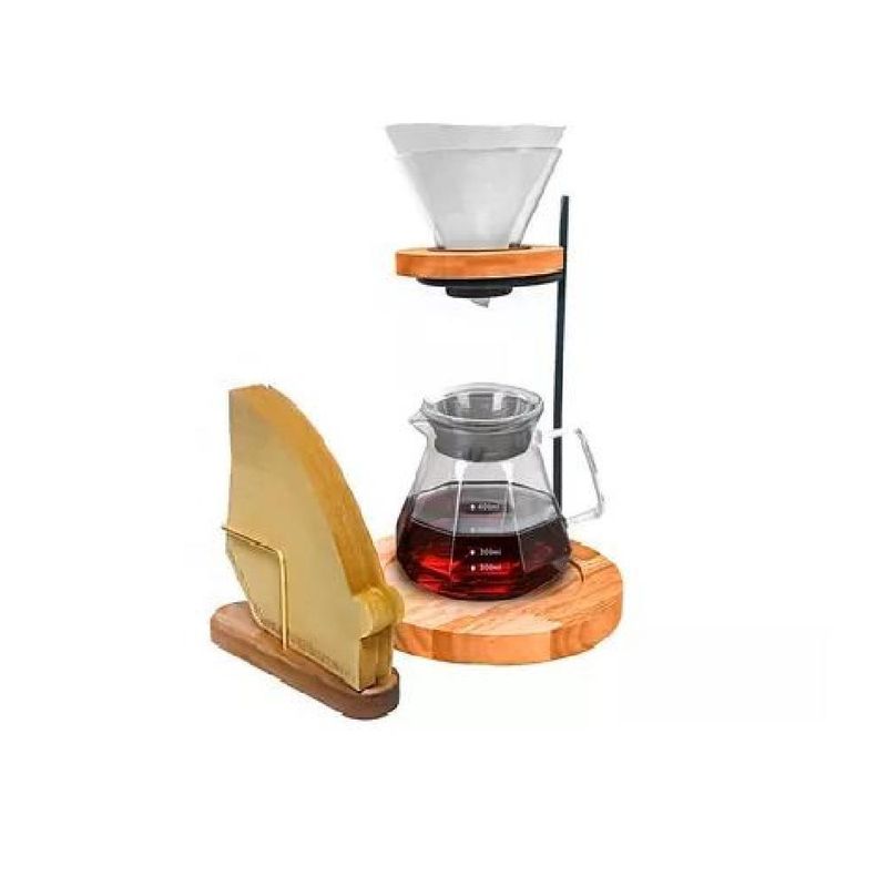 GENERICO - Juego De Tetera 400ml Cafe Gotero Te Infusion 40 Filtros