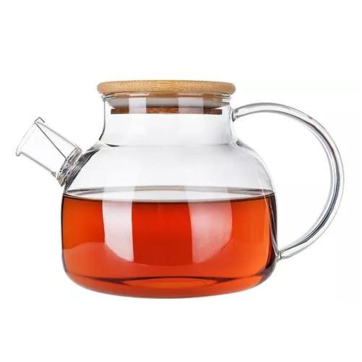 GENERICO - Tetera Para Té Vidrio Borosilicato Resistente Calorfrío 1 L