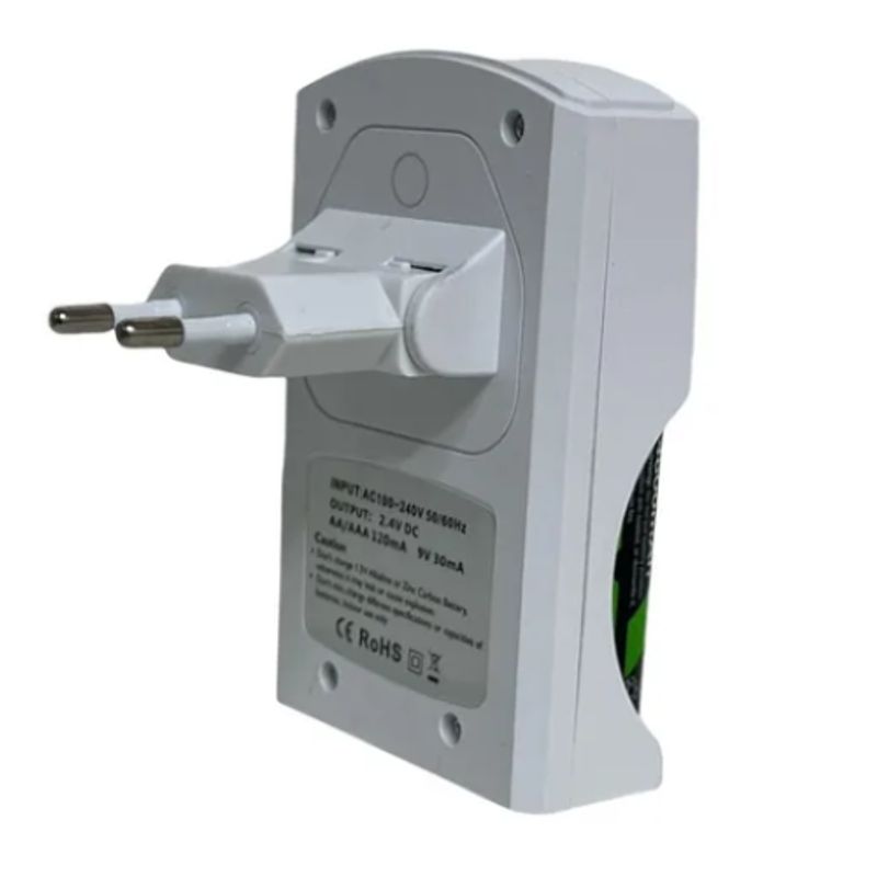 GENERICO - Cargador De Pilas Recargables + 4 Pilas Doble A De 4800 Mah
