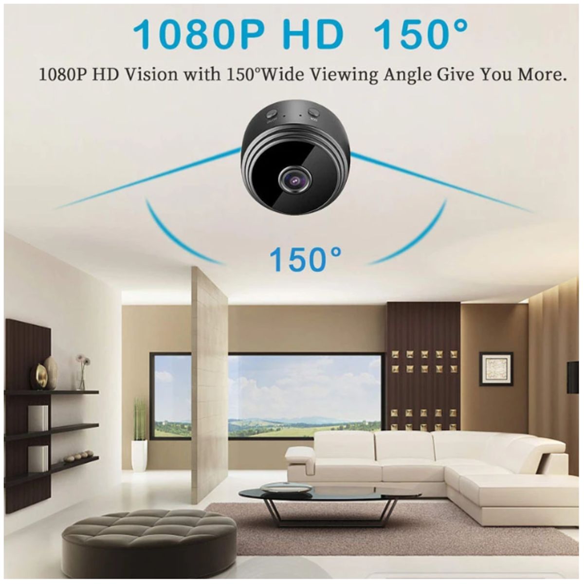 GENERICO - Mini Cámara De Seguridad A9 Con Imán Integrado Con Wifi 1080P Inalámbrica