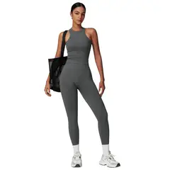 RURUTOTO - Conjunto De Top Y Pantalón Deportivo Para Mujer Negro