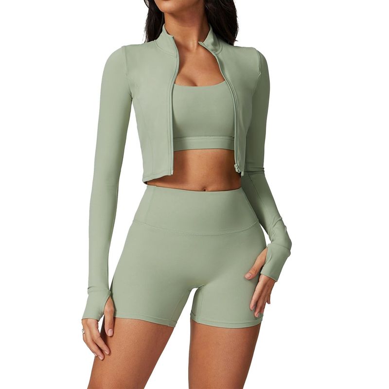 RURUTOTO - Conjunto Deportivo Gym Mujer 3 Piezas Negro