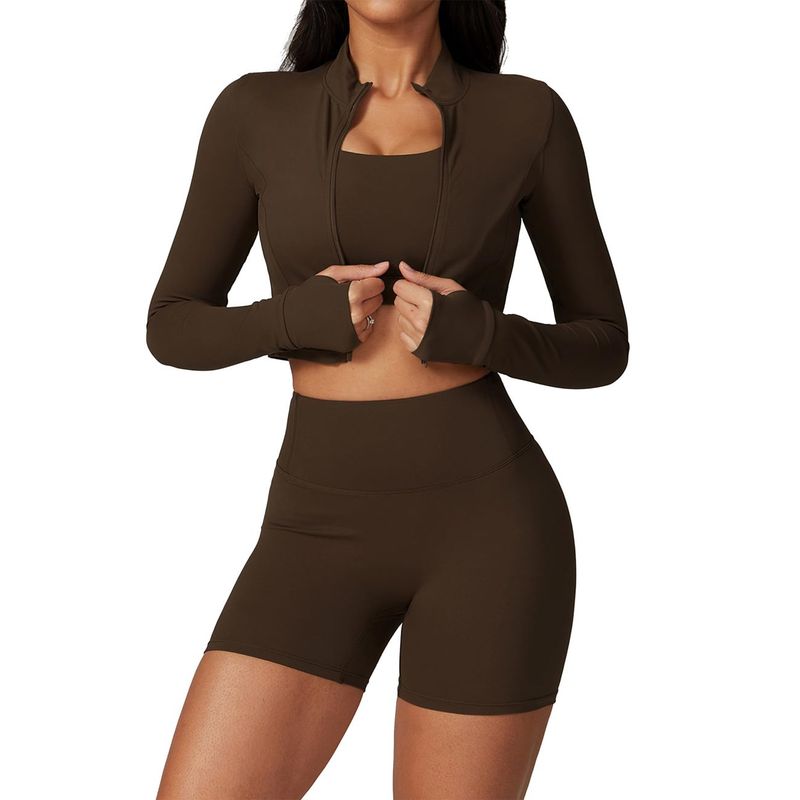 RURUTOTO - Conjunto Deportivo Gym Mujer 3 Piezas Negro