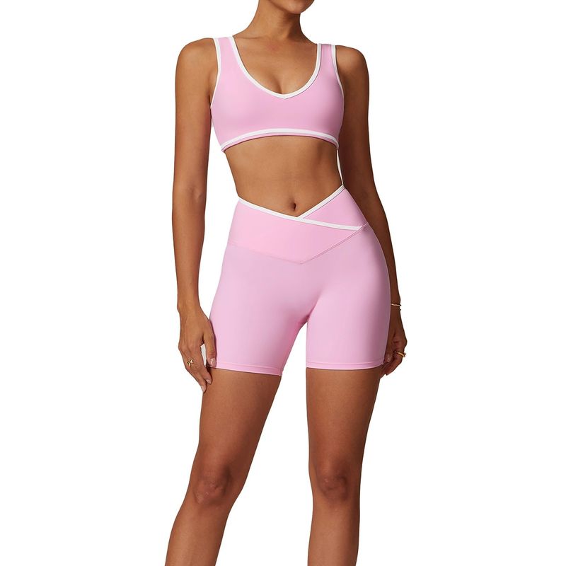 RURUTOTO - Conjunto Deportivo Fitness Gym Para MujerTop+Pantalones Negro