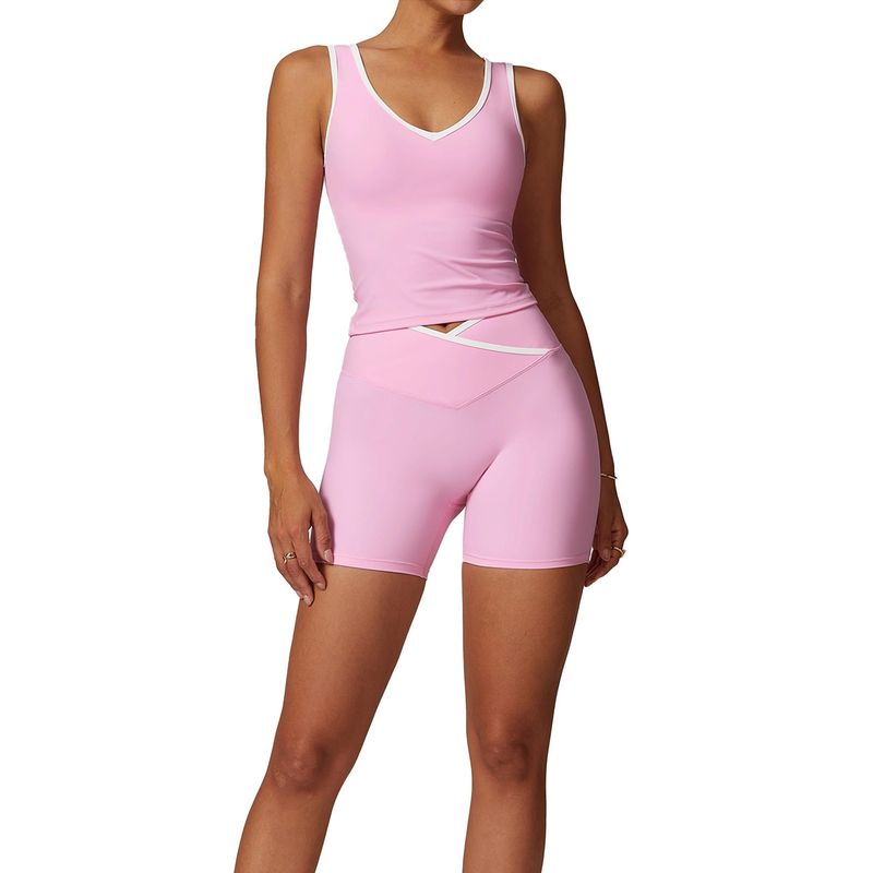 RURUTOTO - Traje Deportivo de Yoga Gym Para MujerTop+Pantalones Negro