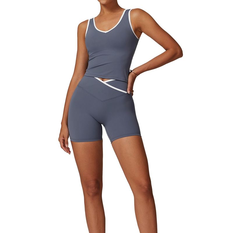 RURUTOTO - Traje Deportivo de Yoga Gym Para MujerTop+Pantalones Negro