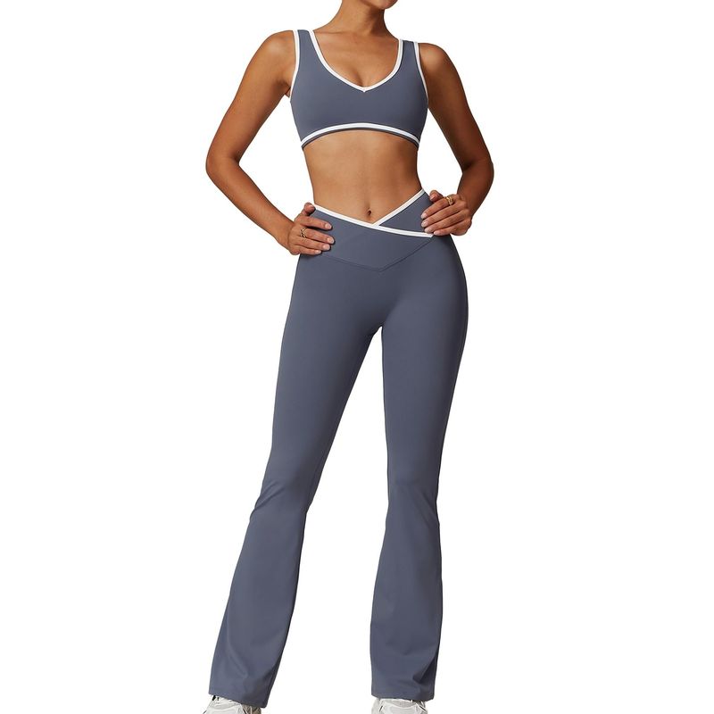 RURUTOTO - Traje De Deportivo Top Y Leggings Mujer Negro