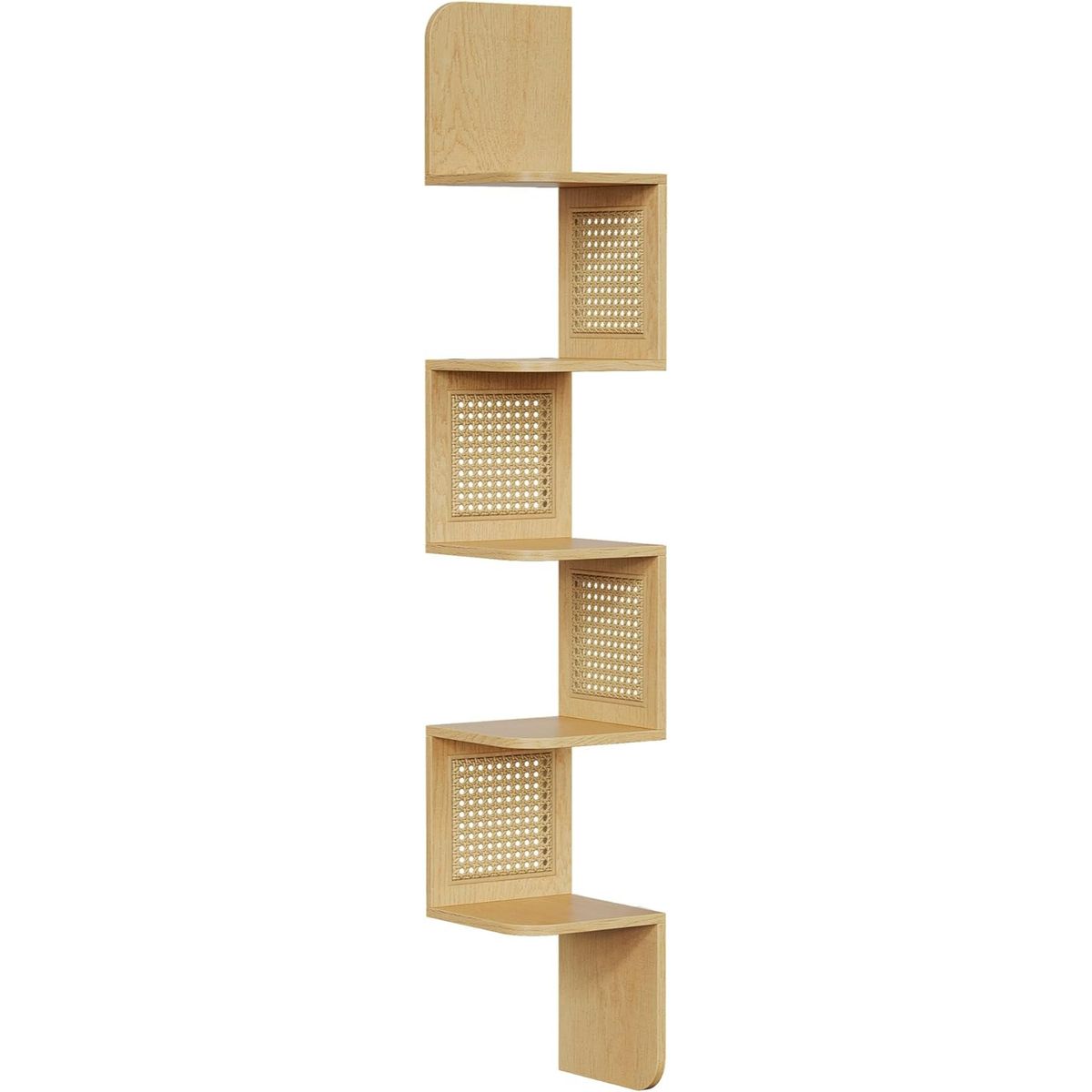 SPACEZAT - Mueble Estante Esquinero ZigZag Ratán Greve