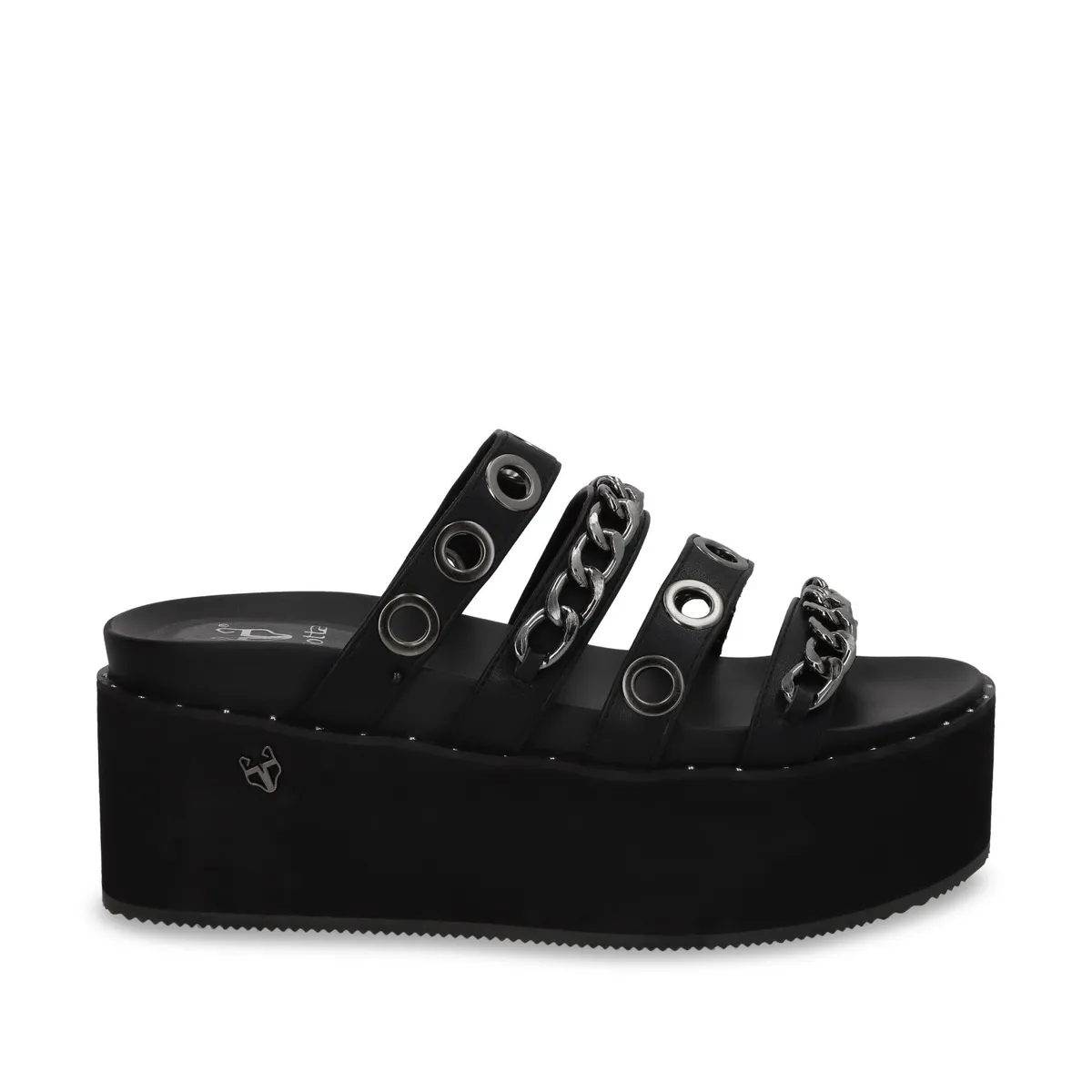 GOTTA - Sandalia Mujer Negra Plataforma 1566C Gotta