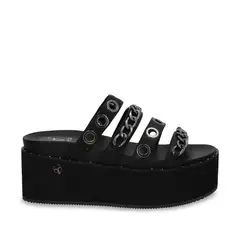 GOTTA - Sandalia Mujer Negra Plataforma 1566C