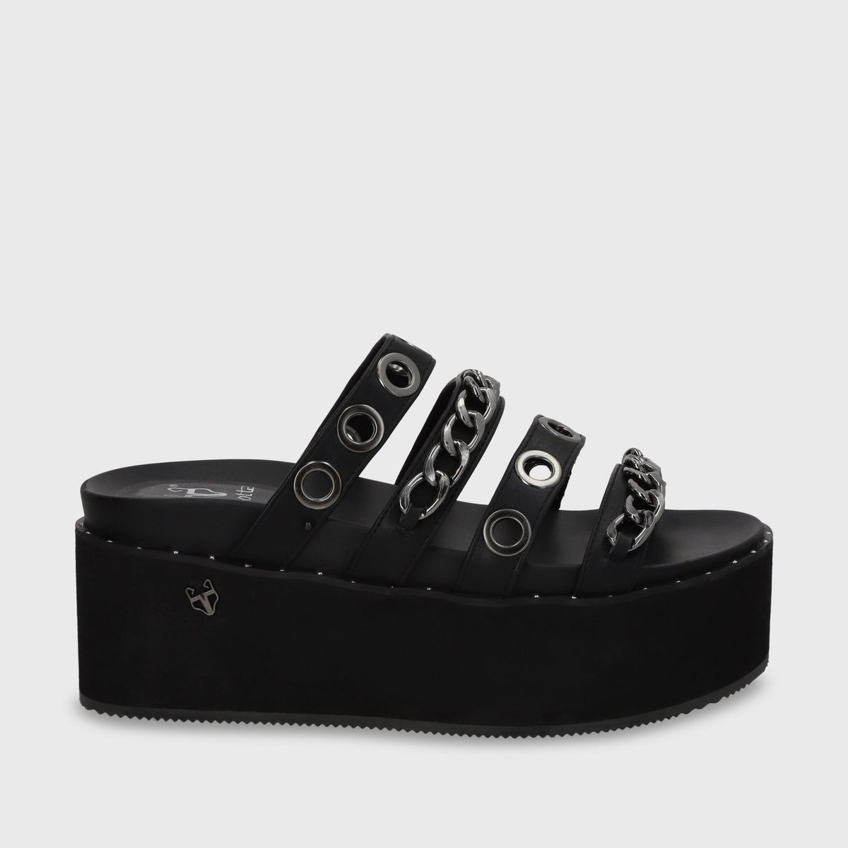 GOTTA - Sandalia Mujer Negra Plataforma 1566C Gotta