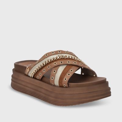 Imagen 2 del producto Sandalia Mujer Beige Plataforma 1571B