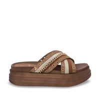 Sandalia Mujer Beige Plataforma 1571B