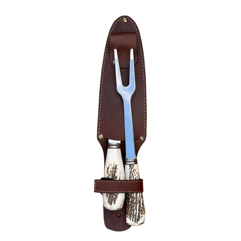 GENERICO - Trinche y Cuchillo Trozador Setter  Ciervo - Fire Chile