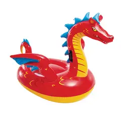 INTEX - Flotador Inflable Dragón Montable con Asas 198 x 173cm