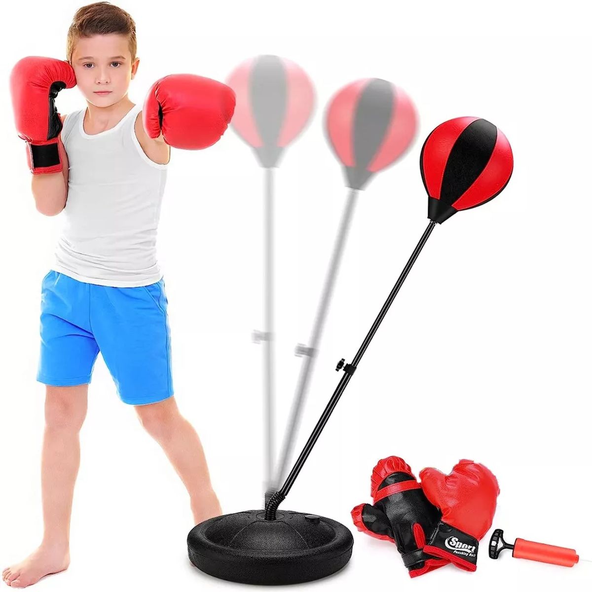 GENERICO - Punching Ball Set Ajustable Boxeo Niños Entrenamiento