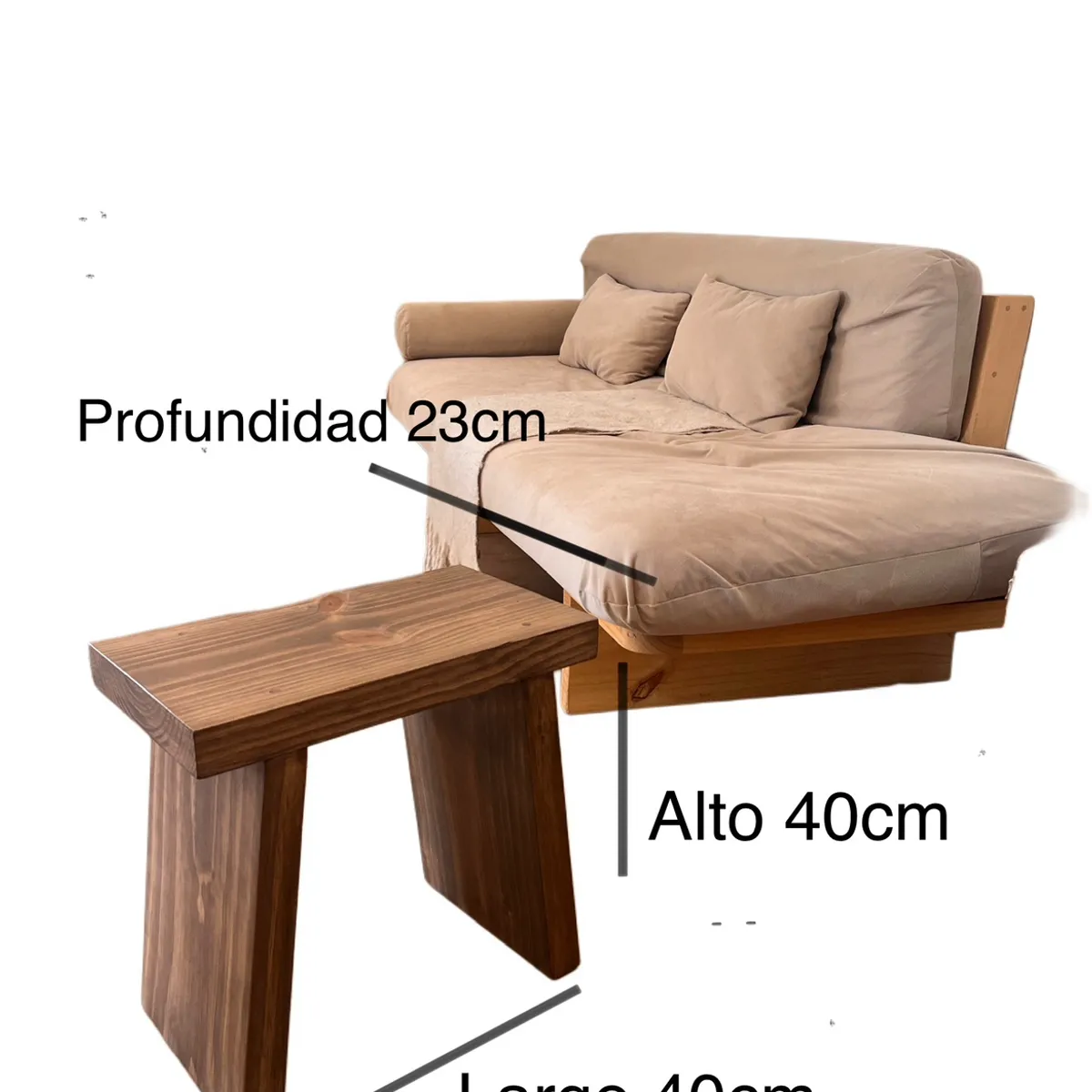 GENERICO - Taburete de madera Slim 40
