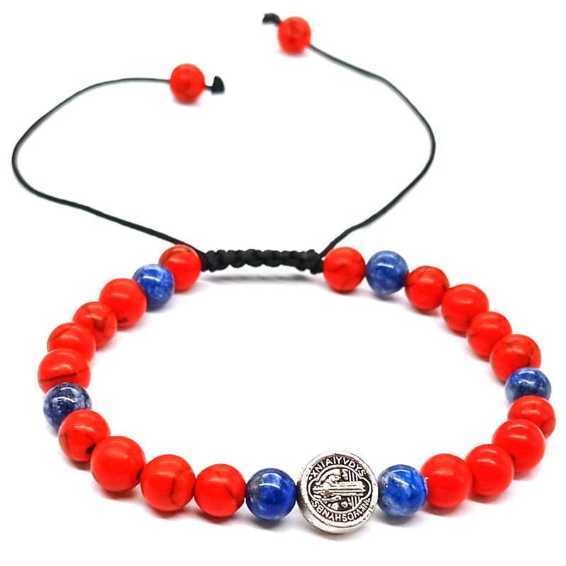 GENERICO - Pulsera San Benito Howlita y Lapislázuli
