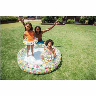 Imagen 2 del producto Set Infantil de Piscina+Flotador+Pelota Inflable Piñas