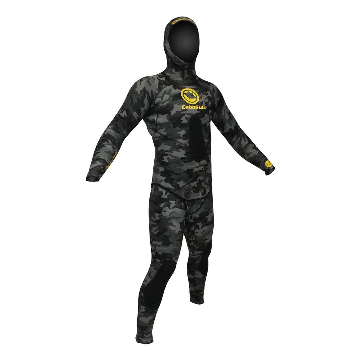 CABOSUB - Traje de Apnea y buceo Cabosub Camuflado 7mm - Negro - XL