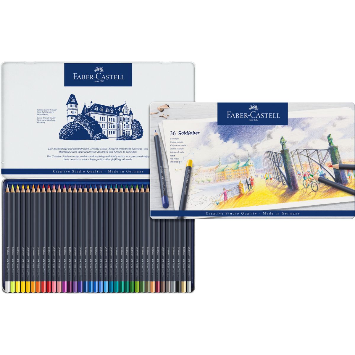 FABER-CASTELL - Lápiz De Color Goldfaberlata Metal Faber-Castell x36 Colores