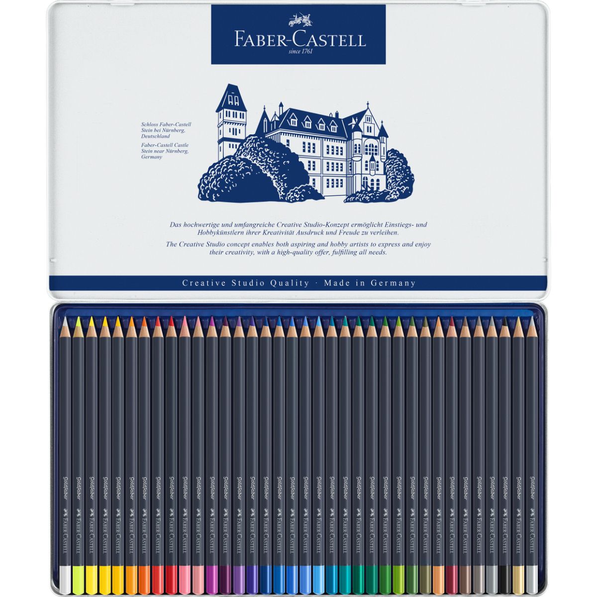 FABER-CASTELL - Lápiz De Color Goldfaberlata Metal Faber-Castell x36 Colores