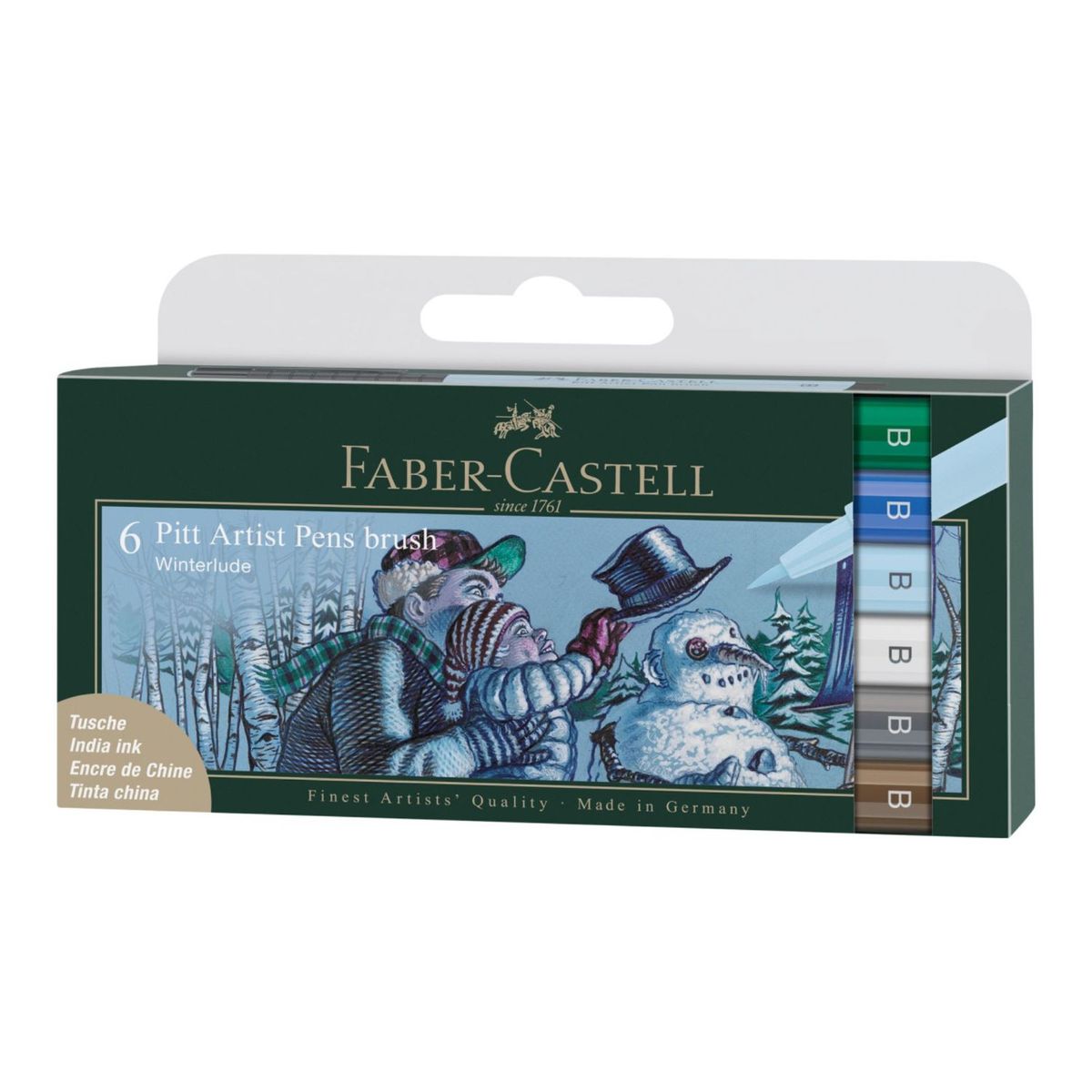 FABER-CASTELL - Rotuladores Pitt Artist Faber-Castell x6 uds. Winterlude