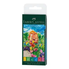 FABER-CASTELL - Rotuladores Pitt Artist x6 uds. Primavera