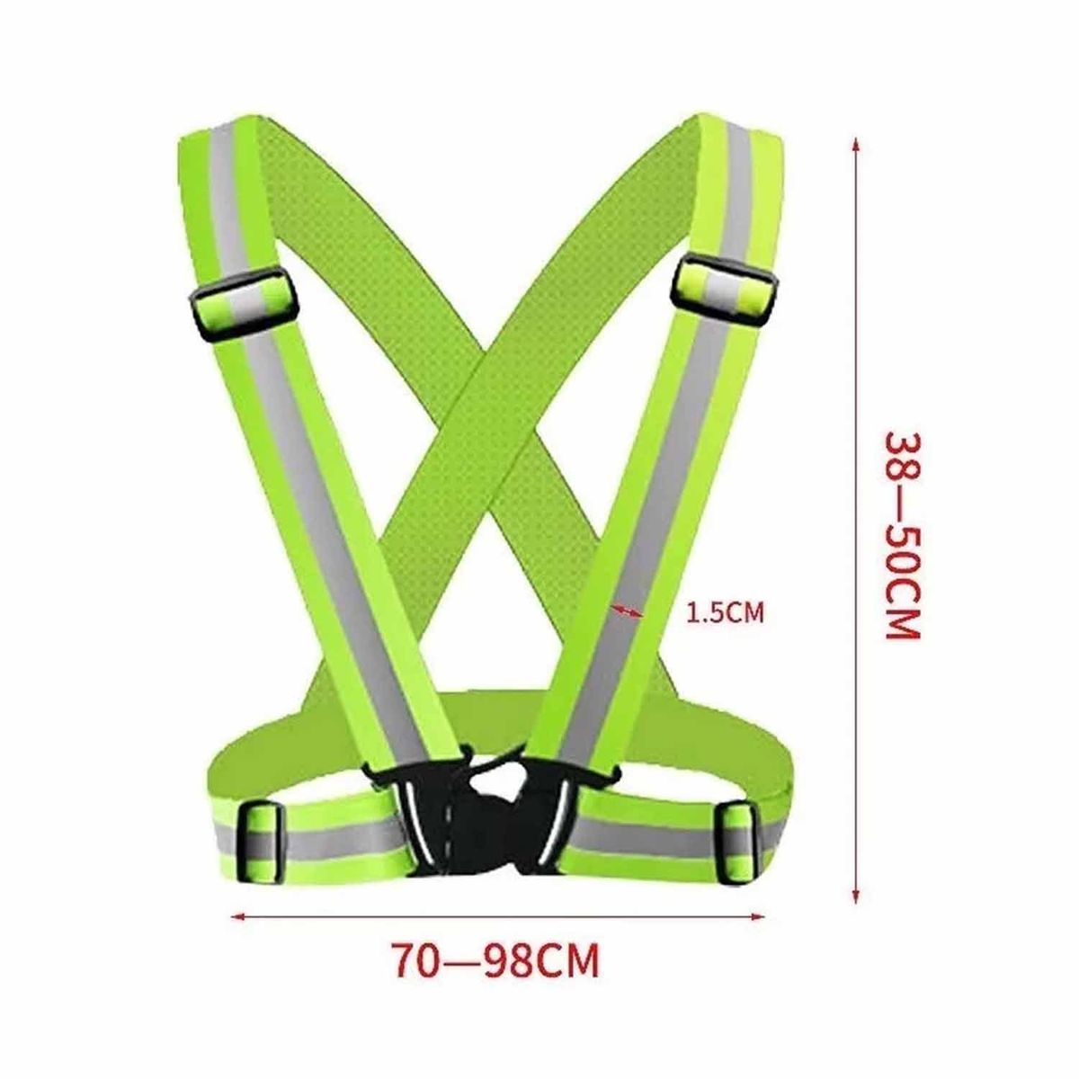 GENERICO - Arnés Reflectante Ajustable Deportivo Y Trabajo Bicicleta
