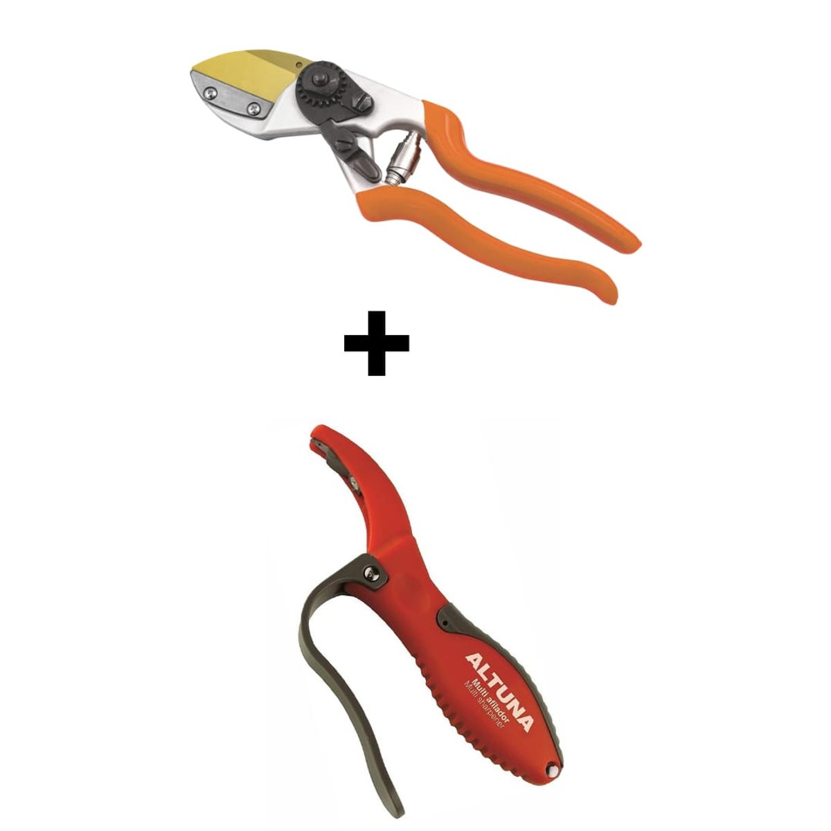 ALTUNA - TIJERA DE PODA CORTE YUNQUE ALTUNA T111 + MULTIAFILADOR ALTUNA 8140