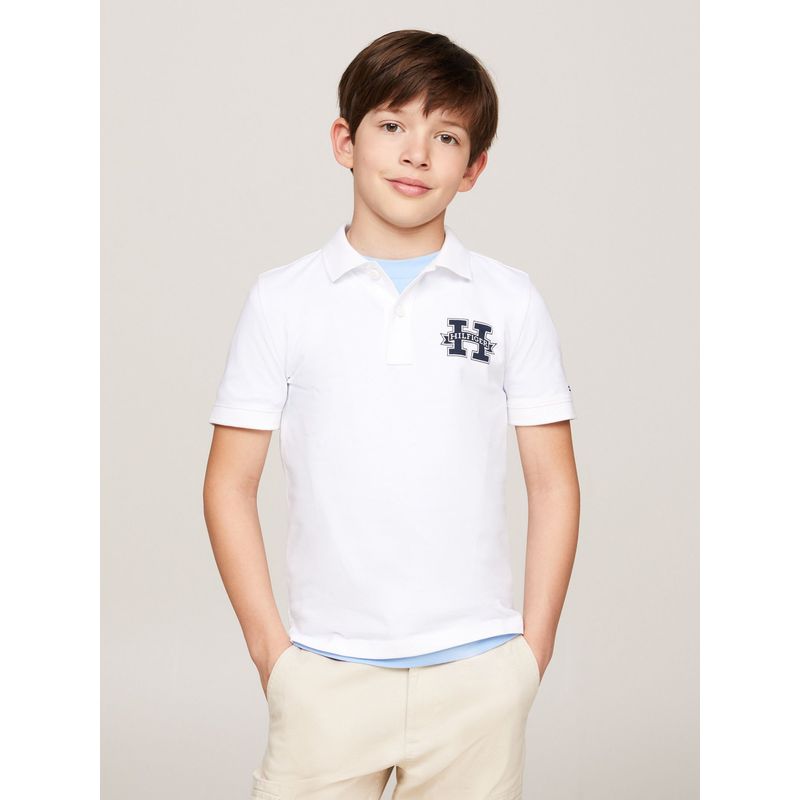 TOMMY HILFIGER - Polo De Corte Regular Con Logo Blanco Tommy Hilfiger_.