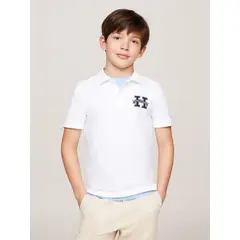 TOMMY HILFIGER - Polo De Corte Regular Con Logo Blanco